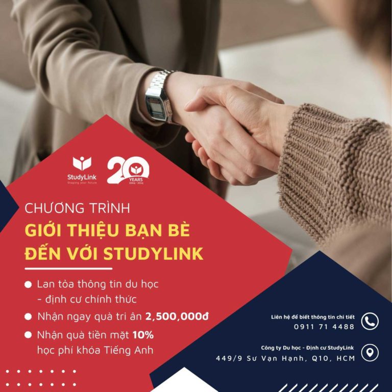 Quyền lợi cho khách hàng giới thiệu dịch vụ của studylink